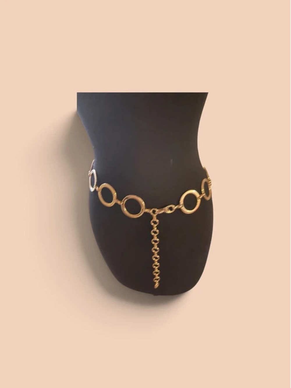 Chain Belt With Oval Link Design (Gold)